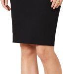 Amazon Essentials Women's Ponte Pull-On Fitted Pencil Skirt, Business Casual, Everyday Wear