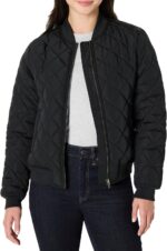 Amazon Essentials Women's Relaxed-Fit Long Quilted Jacket with Snap Closure