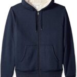 Amazon Essentials Women's Sherpa-Lined Fleece Full-Zip Hooded Jacket with Drawstring (Available in Plus Size)