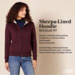 Amazon Essentials Women's Sherpa-Lined Fleece Full-Zip Hooded Jacket with Drawstring (Available in Plus Size) - Image 2