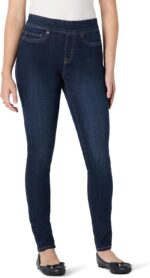 Amazon Essentials Women's Stretch Denim Mid-Rise Pull-On Skinny Jegging