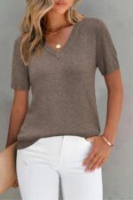 Arach&Cloz Women's Wool Blend Spring Summer Lightweight Business Casual Sweater Tops 2026 - Image 2