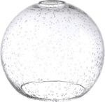 Aspen Creative 28011-61-1 Clear Seeded Glass Shade for Pendant Lights, Wall Sconces, and Lamp Posts, 1-3/4" Fitter Size, 7" High x 8" Diameter