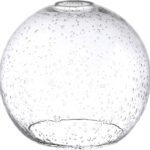 Aspen Creative 28011-61-1 Clear Seeded Glass Shade for Pendant Lights, Wall Sconces, and Lamp Posts, 1-3/4" Fitter Size, 7" High x 8" Diameter