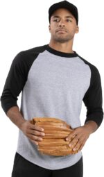 Augusta Sportswear Mens Baseball 3/4 Sleeve Tee 2.0 | Soft Cotton Blend Raglan Tee - Image 2
