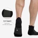 BAMBOO COOL Men's Ankle Socks Moisture Wicking Breathable Odor Control Athletic Cushioned Running Socks Arch Support 8 Pack - Image 2