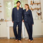 BAMBOO COOL Mens Pajama Set Bamboo Viscose Cotton Soft Lightweight Loungewear Sleepwear Long Sleeve and Pants with Pockets - Image 2
