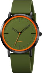 BESTKANG Fashion Simple Analog Quartz Wrist Watch with Silicone Strap Waterproof for Women and Men Sports