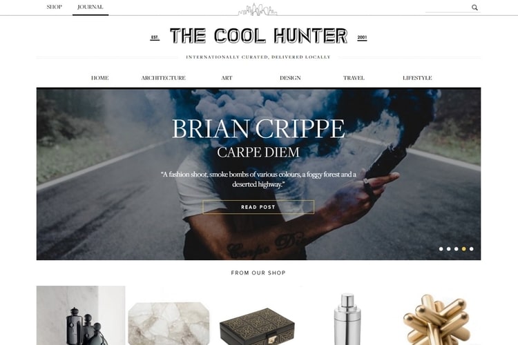 The Cool Hunter design and lifestyle website