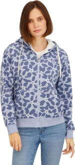 Billabong Women's Full Zip Oversized Sherpa Lined Hoodie Jacket