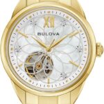 Bulova Ladies' Classic Diamond 3-Hand Automatic in Stainless Steel, Mother-of-Pearl Dial and Open Aperture Dial