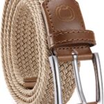 CHAOREN Mens Stretch Belt - 1 3/8" Elastic Braided Golf Belt for Men - Stretchy Web Fit Summer Casual Jeans