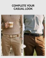 CHAOREN Stretch Belt Men 2 Pack - 1 3/8" Braided Golf Belts For Men - Casual Elastic For Pants and Jeans - Image 2