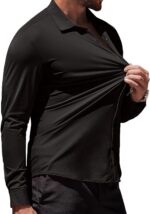 COOFANDY Men's Muscle Fit Dress Shirts Wrinkle-Free Long Sleeve Casual Button Down Shirts - Image 2