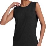 COOrun Women's Sleeveless Athletic Shirts Lightweight Sports Shirt Quick Dry Yoga Tank Tops Muscle Tank