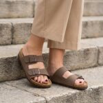 CUSHIONAIRE Lane Cork Footbed Womens Sandals Comfortable Double Buckle Slip On Sandals for Women with Arch Support and Classic Two Strap Design - Image 2