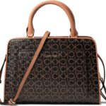 Calvin Klein Women's Margot Textured Logo Emboss Satchel