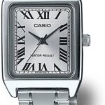Casio LTP-V007D-7B Women's Rectangular Stainless Steel Roman White Dial Dress Watch