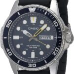 Casio MTPS110 Series | Unisex Analog Watch | 100M WR | Stainless Steel Case | 3 Hand Analog (HR, Min, SEC) | Date Display | Low Battery Alert | Diver Inspired Styling | Solar Powered