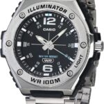 Casio MWA100H Series | Men’s Analog Watch |100M WR | Stainless Steel Bezel | LED Illuminator Backlight with Afterglow | Resin Band | 3 Hands (HR, MIN, SEC) | 3 Year Battery