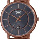 Casio Men's Analog Watch with Rose Gold Mesh Band MTP-B120MR-8AV, Day-Date Display, Water Resistant 50M