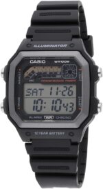 Casio WS1600H Series | Men’s Watch | Sports Design | Stopwatch | Countdown Timer | LED Light with Afterglow | 100M WR | Daily Alarm | Auto Calendar | World Time | 10 Year Battery