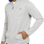Chaps Men's Regular Fit Long Sleeve Midweight Quarter Zip Fleece Pullover Sweater (S-XXL)