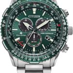 Citizen Eco-Drive Pilot Chronograph Watch with Atomic Timekeeping, 12/24HR, Power Reserve, Luminous Hands/Markers, Sapphire Crystal