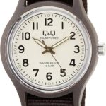 Citizen Q&Q Analog Solar Wristwatch, Water Resistant to 10 ATM, Nylon Strap