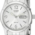 Citizen Quartz Womens Watch, Stainless Steel, Classic, Silver-Tone (Model: EQ0540-57A)