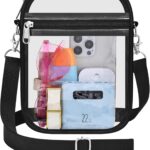 Clear Stadium Bag 12×12×6 Policy Compliant Transparent Crossbody Purse, Waterproof PVC Clear Bag for Concerts Events