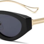 Cyxus Retro Cat Eye Sunglasses for Women, UV400 Protection, Fashion Vintage Small Sunglasses for Driving, Travel, Shopping