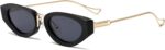 Cyxus Retro Cat Eye Sunglasses for Women, UV400 Protection, Fashion Vintage Small Sunglasses for Driving, Travel, Shopping