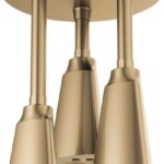 DELTA FAUCET 57140-CZ25-L H2Okinetic Pendant Raincan LED Light Shower Head, 2.5 GPM Water Flow, Champagne Bronze