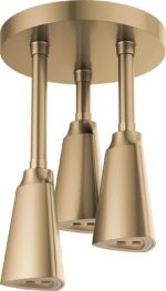 DELTA FAUCET 57140-CZ25-L H2Okinetic Pendant Raincan LED Light Shower Head, 2.5 GPM Water Flow, Champagne Bronze