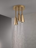 DELTA FAUCET 57140-CZ25-L H2Okinetic Pendant Raincan LED Light Shower Head, 2.5 GPM Water Flow, Champagne Bronze - Image 2