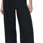 DKNY Women's Pull on Twill Wide Leg Pant
