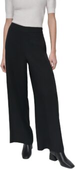 DKNY Women's Pull on Twill Wide Leg Pant