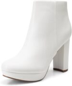 DREAM PAIRS Women's Stomp High Heel Ankle Boots
