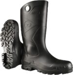 DUNLOP Protective Footwear, Chesapeake steel toe Black Amazon, 100% Waterproof PVC, Lightweight and Durable