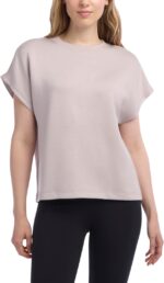Danskin Women's Short Sleeve Crew Neck Luxe T-Shirt