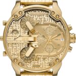Diesel Mr. Daddy 2.0 Men's Watch, Quartz Stainless Steel Chronograph Watch for Men, Color: Gold Logo