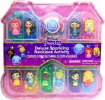 Disney Princess Deluxe Necklace Activity Case – Jewelry Making Kit with Beads, Charms & Strings – Create Custom Princess Necklaces – Craft Gift for Girls Ages 3+ – Portable Storage Case Included