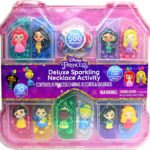 Disney Princess Deluxe Necklace Activity Case – Jewelry Making Kit with Beads, Charms & Strings – Create Custom Princess Necklaces – Craft Gift for Girls Ages 3+ – Portable Storage Case Included