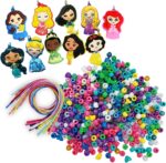 Disney Princess Deluxe Necklace Activity Case – Jewelry Making Kit with Beads, Charms & Strings – Create Custom Princess Necklaces – Craft Gift for Girls Ages 3+ – Portable Storage Case Included - Image 2