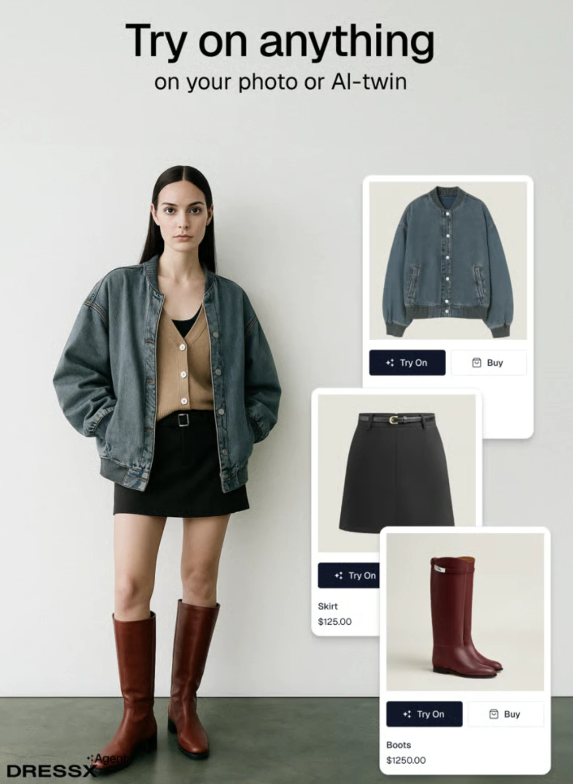 DressX AI twin for fashion example