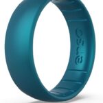 Enso Rings Classic Birthstone Silicone Ring – Unisex Wedding Engagement Band – Comfortable Breathable Band – 6.6mm Wide, 1.75mm Thick