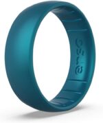 Enso Rings Classic Birthstone Silicone Ring – Unisex Wedding Engagement Band – Comfortable Breathable Band – 6.6mm Wide, 1.75mm Thick