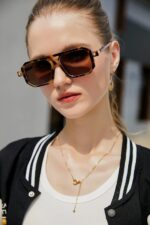 FEISEDY Vintage Square 70s Flat Aviator Sunglasses Women Men Classic Retro Stylish Frame UV400 Sunglasses B2622 - Image 2