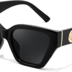 FEISEDY Women's Polarized Cat Eye Sunglasses - UV400 Protection, Trendy Design for Driving & Daily Wear B0299